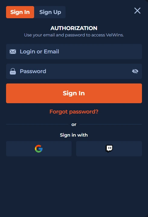 VelWins Casino Secure Login and Data Protection