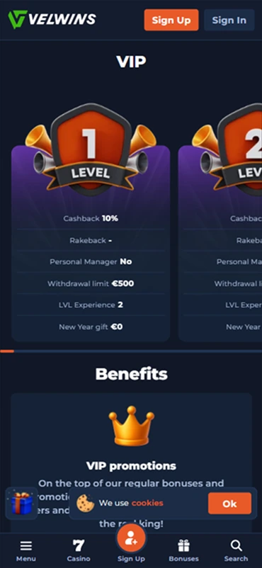 velwinss mobiele app