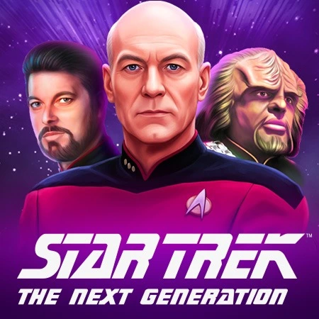 Star Trek: The Next Generation slot with Captain Picard, Riker, and Worf